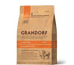 Grandorf Lamb & Turkey Junior Medium & Maxi Breeds - Грандорф сухий комплексний корм для юніорів середніх та крупних порід з ягням та індичкою
