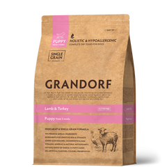 Grandorf Lamb & Turkey Puppy from 3 weeks - Грандорф сухий комплексний корм для цуценят від 3 тижнів з ягням та індичкою